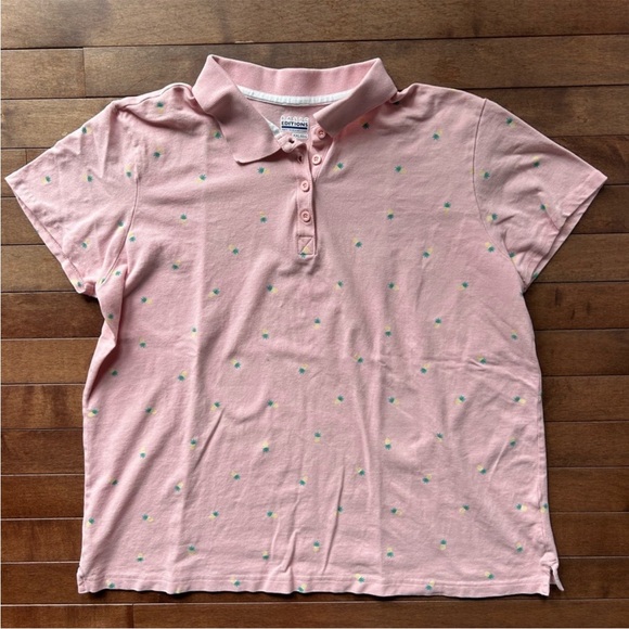Basic Editions Pink Polo Blouse - Picture 1 of 5